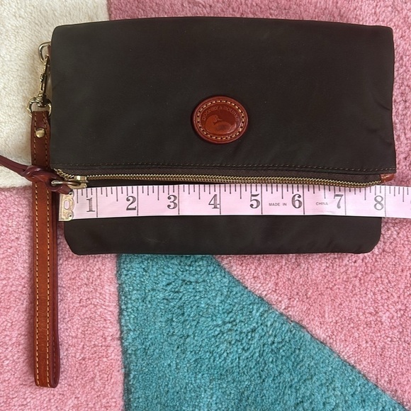 Dooney & Bourke Brown Fold-Over Magnetic Wristlet Bag - Picture 15 of 17